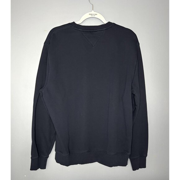 Tommy Hilfiger Sweatshirt Mens XL Navy Crewneck Big Spell Out Logo Pullover - Picture 3 of 11